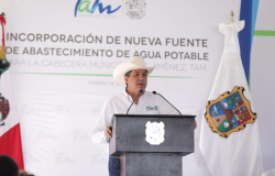 Inaugura Gobernador línea conductora de agua potable en Jiménez