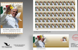 Servicio postal emite estampilla conmemorativa de visita del Papa