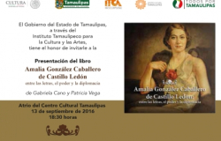 Presentaran libro de Amalia González Caballero de Castillo Ledón