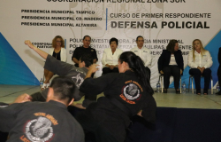 Participa Magdalena Peraza en la inauguración  del curso «Primer Respondiente Defensa Policial»