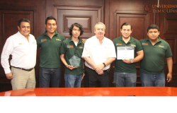 Felicita Rector a estudiantes de la UAT campeones del Torneo Nacional de Robótica