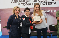 En Reynosa  aporta Maki Ortiz primera cooperación, por $100 mil a Colecta 2017 de la Cruz Roja