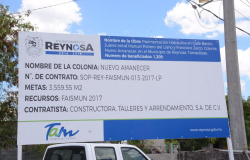 Beneficia Plan Integral de Obra Pública 2017 al sector oriente en Reynosa