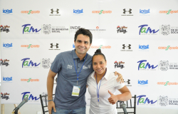 Presenta Charlyn Corral clínica deportiva en Tamaulipas.