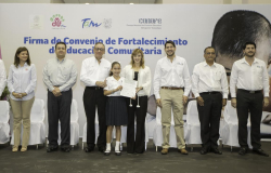 Firma DIF Tamaulipas convenio de Fortalecimiento de Educación Comunitaria con CONAFE