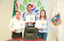El Sistema DIF Reynosa que dirige Carlos Peña Ortiz, realizó firma de convenio con el Instituto Tamaulipeco de Educación para los Adultos para activar el proyecto “El Buen Juez por su Casa Empieza”.