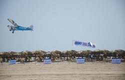 Realizan Aeroshow; espectáculo aéreo de Jóvenes Tamaulipas en Playa Miramar