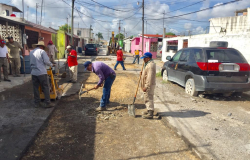 Rehabilita Ayuntamiento de Reynosa calle Argentina en la Cañada