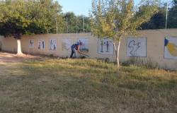 Reynosa…Deshierba y limpia la escuela Ignacio Allende el Gobierno MunicipaL