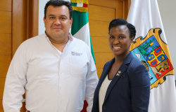 Neda Brown, visitó las oficinas centrales de la Procuraduría General de Justicia del Estado de Tamaulipas.