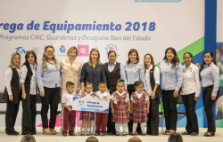 Mariana Gómez entrega equipamiento Guardería Infantiles y Centros de Atención Infantil Comunitario de Tamaulipas