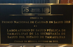 Recibe Salud de Tamaulipas otro reconocimiento nacional.