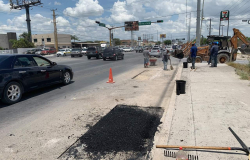 Acelera Municipio de Reynosa reparación de baches con 286 toneladas de asfalto