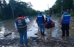 Protección Civil Tamaulipas cumple misión en Veracruz luego de afectaciones por lluvias.