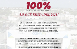 Anuncia COMAPA Reynosa ampliación de condonación de recargos al 100 por ciento hasta el 31 de Diciembre