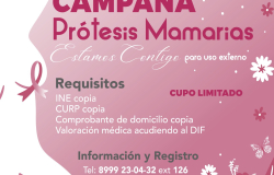 Invita DIF Reynosa a registrarse a Campaña de Prótesis Mamarias