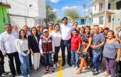 Inauguró Carlos Peña Ortiz pavimentación por 3.9 MDP en la Nuevo Amanecer