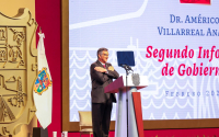 Acompañó Alcalde de Reynosa Carlos Peña Ortiz al Gobernador Américo Villarreal Anaya en su Segundo Informe de Gobierno