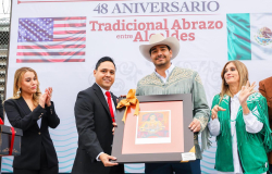 Celebran Carlos Peña Ortiz y Sergio Coronado Tradicional Abrazo Entre Alcaldes 2024