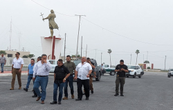 Realizan autoridades recorrido de supervisión en Playa Bagdad; se preparan para recepción de vacacionistas